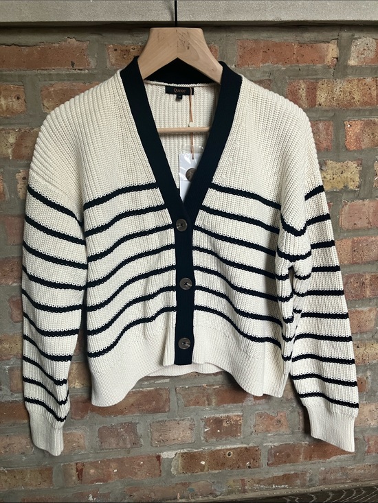 Quince Sweaters - Quince 100% Organic Cotton Fisherman Boxy Cropped Cardigan